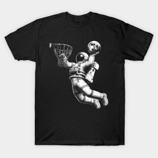 Astronaut Spaceman Basketball T-Shirt